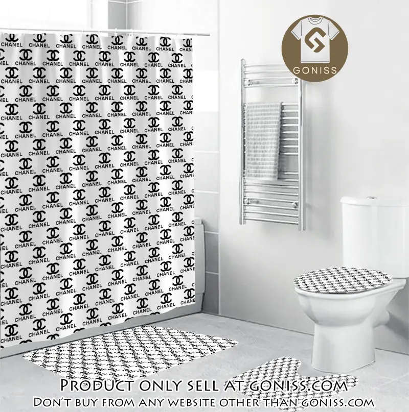 Chanel whie small logo fashion luxury brand bathroom set home decor gn5257814
